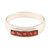 Garnet band ring, 'Quintet' - Square Cut Garnet Band RIng (image 2a) thumbail