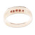 Garnet band ring, 'Quintet' - Square Cut Garnet Band RIng (image 2d) thumbail