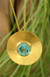 Gold vermeil blue topaz choker, 'Sky Shield' - Gold vermeil blue topaz choker (image 2a) thumbail