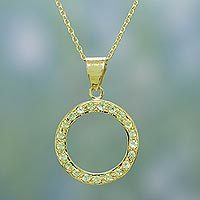 Gold vermeil peridot choker,