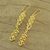 Gold vermeil citrine dangle earrings, 'Sunny Ribbons' - Gold Vermeil and Citrine Earrings from India Jewelry (image 2b) thumbail