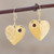 Gold vermeil garnet heart earrings, 'Surrender to Love' - Gold vermeil garnet heart earrings thumbail