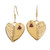 Gold vermeil garnet heart earrings, 'Surrender to Love' - Gold vermeil garnet heart earrings (image 2a) thumbail