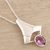 Amethyst pendant necklace, 'Trinity Crown' - Amethyst pendant necklace (image 2b) thumbail