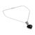 Onyx pendant necklace, 'Enigma' - Fair Trade Sterling Silver Onyx Pendant Necklace (image 2c) thumbail