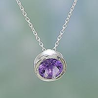 Amethyst pendant necklace,