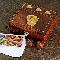 Wood box and game set,