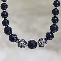 Onyx strand necklace, 'Grace' - Onyx strand necklace