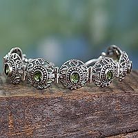 Peridot link bracelet,
