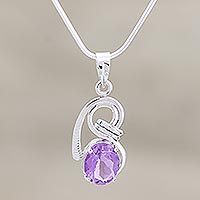Amethyst floral necklace,