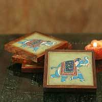 Soapstone coasters,
