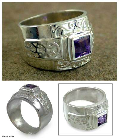 Contemporary Amethyst Cocktail Ring