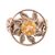 Citrine floral ring, 'Sunflower' - Unique Citrine and Silver Cocktail Ring (image 2a) thumbail