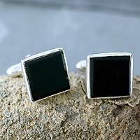 Onyx cufflinks,