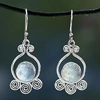 Moonstone dangle earrings,