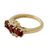 Gold vermeil garnet 3 stone ring, 'Rajasthani Princess' - Gold vermeil garnet 3 stone ring (image 2b) thumbail