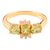 Gold vermeil peridot 3 stone ring, 'Rajasthani Princess' - Unique Gold Vermeil Peridot Ring (image 2a) thumbail