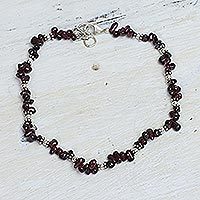 Garnet anklet,
