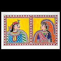 Madhubani painting Indian Couple India