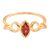 Gold vermeil garnet solitaire ring, 'Marquise' - Vermeil Solitaire Garnet Ring India Jewelry (image 2a) thumbail