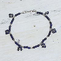 Lapis lazuli anklet,
