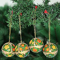 Ornaments Holiday Joy set of 4 India