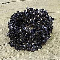 Iolite stretch bracelet,