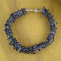 Iolite beaded bracelet,
