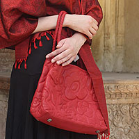 Leather handbag Red Romance India