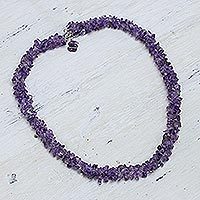 Amethyst beaded necklace,