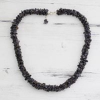 Iolite beaded necklace,