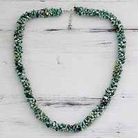 Turquoise beaded necklace,