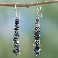 Sodalite dangle earrings,