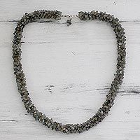 Labradorite beaded necklace,