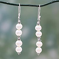 Pearl dangle earrings Purely Pretty India
