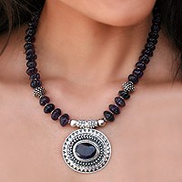 Amethyst pendant necklace,