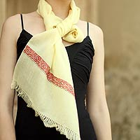 Wool scarf Ruby Lemon India