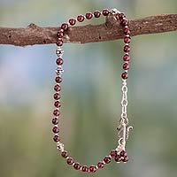 Garnet anklet,