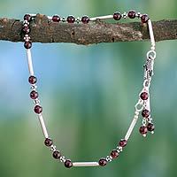 Garnet anklet,