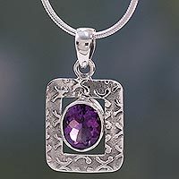 Amethyst pendant necklace,