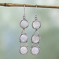 Moonstone dangle earrings,