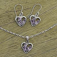 Amethyst jewelry set,