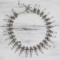 Sterling silver anklet,