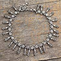 Sterling silver anklet,