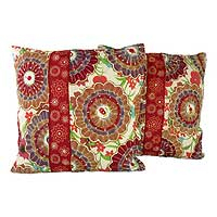 Cushion covers Floral Explosion pair India