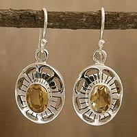 Citrine dangle earrings,