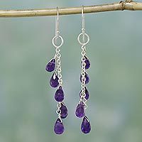 Amethyst dangle earrings,