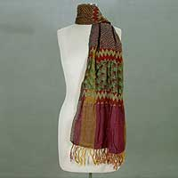 Wool scarf Festive Colors India