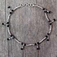Onyx anklet,