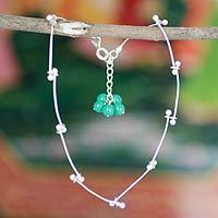 Sterling silver anklet,